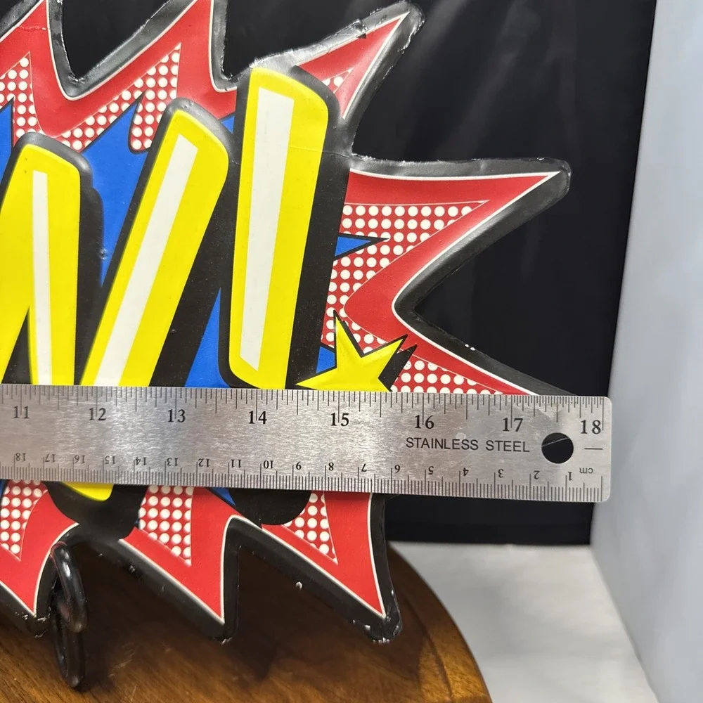 Lot Of 2 Superhero Tin Signs - Bang & Pow -Open Road Brands - Read Description - - Picture 10 of 16